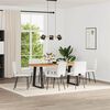 vidaXL Esszimmerstühle 6 Stk. Weiß Kunstleder