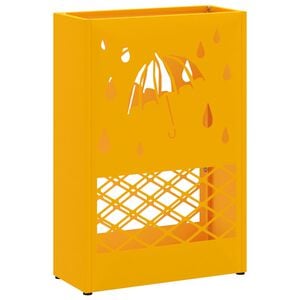 vidaXL Sonnenschirmhalter Senfgelb 28 x 12 x 41 cm Stahl