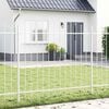 vidaXL Gartenzaun 4 pcs Wei&szlig; 170 x 165 cm Pulverbeschichteter Stahl
