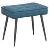 vidaXL Relaxsessel mit Hocker Blau Samt