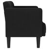 vidaXL Zweisitzer-Sofa Schwarz 111 cm Stoff