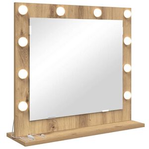 vidaXL Waschtischspiegel Artisan-Eiche 60 x 55 x 18 cm Rechteckig
