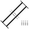 vidaXL Fenstergitter 76 x 30 cm Pulverbeschichteter Stahl Schwarz