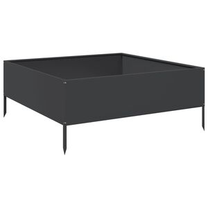 vidaXL Hochbeet Schwarz 100x100x41 cm Stahl