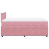 vidaXL Boxspringbett mit Matratze Rosa 120x190 cm Samt