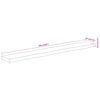 vidaXL Wandregal 160x20x3,8 cm Rechteckig Massivholz Akazie Baumkante