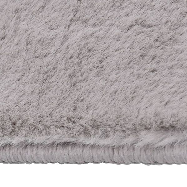 vidaXL Teppich Kunstkaninchenfell 200x300 cm Grau