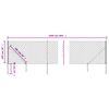 vidaXL Maschendrahtzaun mit Bodenh&uuml;lsen Anthrazit 1x25 m