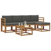 vidaXL Outdoor-Sofagarnitur mit Kissen 6 pcs Natur und Anthrazit