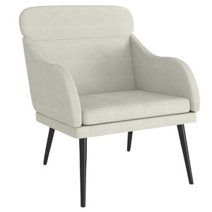vidaXL Sessel Creme 63x76x80 cm Samt