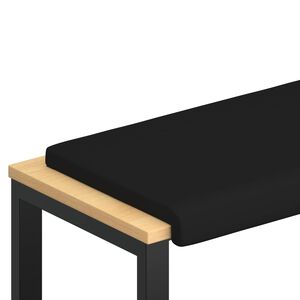 vidaXL Bankkissen Kunstleder Schwarz Tiefe 35 cm
