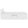 vidaXL Aufbewahrungsbett mit Matratze Reinwei&szlig; 140 x 200 cm Kunstleder