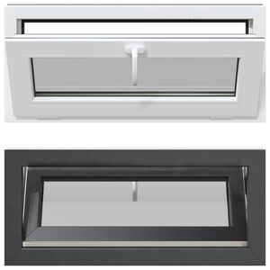 vidaXL Kellerfenster RISOR 90 x 40 cm PVC und Glas Anthrazit