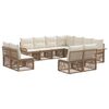 vidaXL Gartensofa-set 11 pcs Beige Poly-Rattan