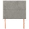 vidaXL Kopfteil Hellgrau 100 x 5 x 118/128 cm Samt
