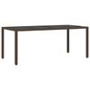 vidaXL Garten Essgruppe 9 pcs Braun Poly-Rattan