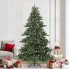 vidaXL K&uuml;nstlicher klappbarer Weihnachtsbaum Gr&uuml;n 240 cm PVC und Stahl