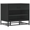 vidaXL Schuhbank Schwarz 60x40x53,5 cm Holzwerkstoff und Metall