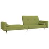 vidaXL Schlafsofa 2-Sitzer mit Hocker Hellgr&uuml;n Samt