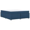 vidaXL Bettrahmen mit Matratze Blau 180 x 200 cm Stoff