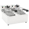 vidaXL Doppelte Elektro-Fritteuse Edelstahl 12 L 4000 W