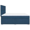 vidaXL Boxspringbett mit Matratze Blau 180x200 cm Stoff