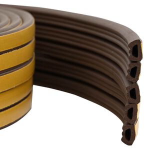 vidaXL Selbstklebende Fensterdichtung Braun 10 x 6 mm 12 m