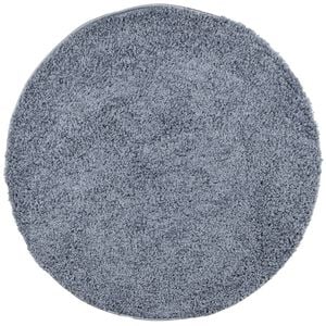 vidaXL Teppich Shaggy Hochflor Modern Blau &Oslash; 200 cm