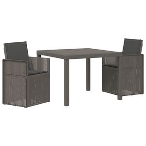 vidaXL Garten Essgruppe 3 stk. Hellgrau und Anthrazit PP