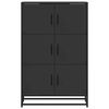 vidaXL Highboard Schwarz 68x35x106,5 cm Holzwerkstoff und Metall