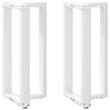 vidaXL Bartischbeine T-Form 2 Stk. Wei&szlig; 40x35x(90-91) cm Stahl