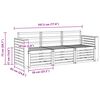 vidaXL Sofagarnituren 3 pcs Natur Massivholz Akazie