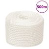 vidaXL Arbeitsseil Wei&szlig; 10 mm 500 m Polypropylen