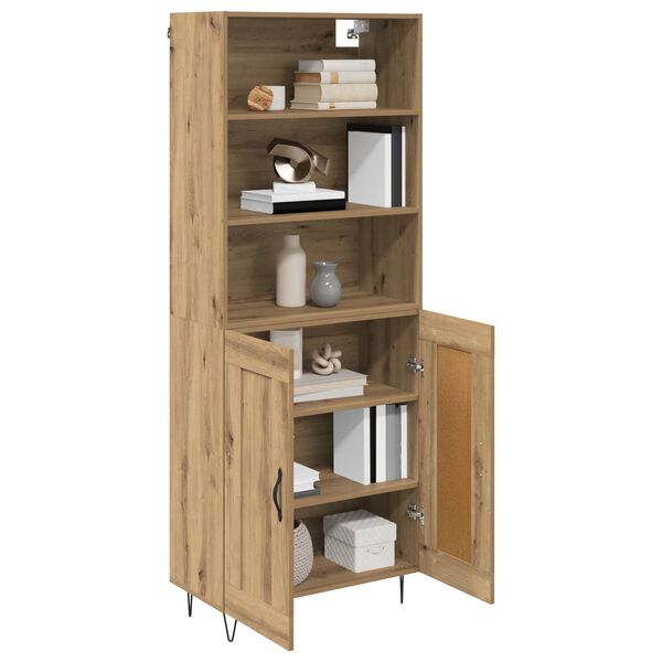 vidaXL Highboard 2 pcs Artisan-Eiche Holzwerkstoff
