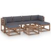 vidaXL 7-tlg. Garten-Lounge-Set aus Paletten mit Kissen Kiefernholz
