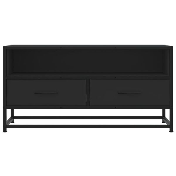vidaXL TV-Schrank Schwarz 80x34,5x40 cm Holzwerkstoff und Metall