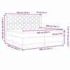 vidaXL Boxspringbett mit Matratze mit LED Blau 200 x 200 cm Stoff