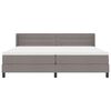 vidaXL Boxspringbett mit Matratze Taupe 200 x 200 cm Stoff