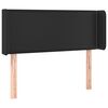 vidaXL Kopfteil mit Ohren Schwarz 93x16x78/88 cm Kunstleder
