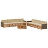 vidaXL Outdoor-Sofagarnitur 9 stk. Natur und Beige