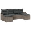 vidaXL Gartensofa-set Grau Poly-Rattan