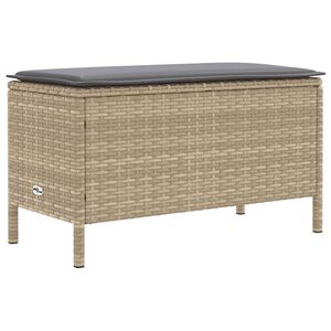 vidaXL Garten-Fu&szlig;hocker Beige und Hellgrau 80 x 38 x 42 cm PE-Rattan