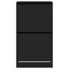 vidaXL Schuhschrank mit 2 Klappen Schwarz 60x42x108 cm