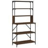 vidaXL B&auml;ckerregal 6 F&auml;cher Braun Eichen-Optik 90x40x180 cm