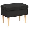 vidaXL Hocker Schwarz 55 x 35 x 41 cm Boucl&eacute;