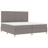vidaXL Boxspringbett mit Matratze Taupe 200 x 200 cm Stoff