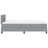 vidaXL Boxspringbett mit Matratze Hellgrau 120 x 190 cm Stoff