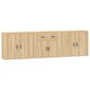 vidaXL Sideboards 3 Stk. Sonoma-Eiche Holzwerkstoff