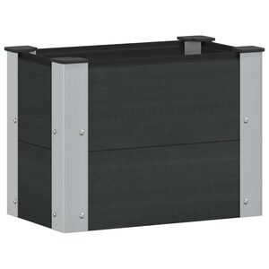 vidaXL Hochbeet Schwarz 50 x 30 x 36 cm WPC und Aluminium