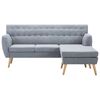 vidaXL Sofa L-Form Stoff 171,5x138x81,5 cm Hellgrau